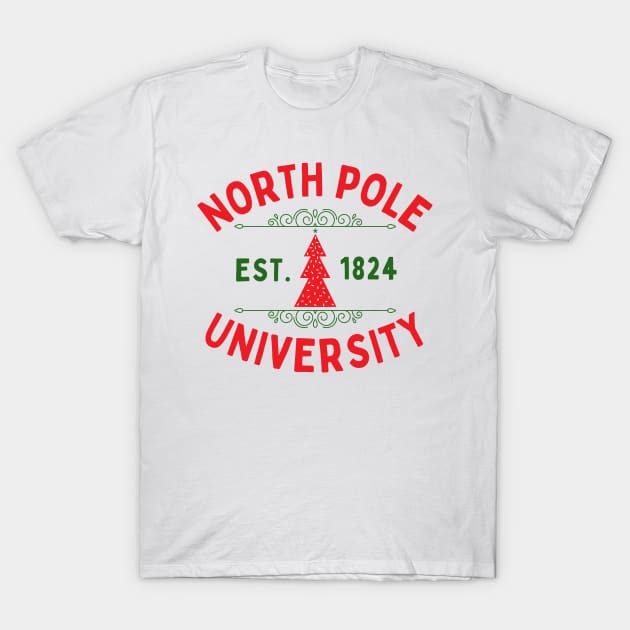 North Pole University T-Shirt by OspreyElliottDesigns